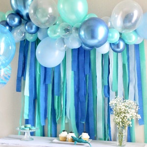 Balloon Garland DIY Balloon Garland Shark Party Baby Shark Party Shark Decor Under the Sea Mermaid Party Blue Party Shower Bachelorette