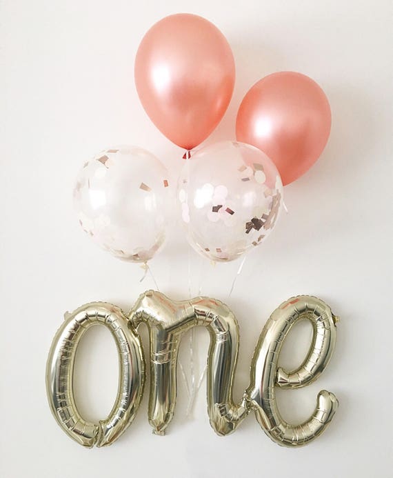gold one balloon