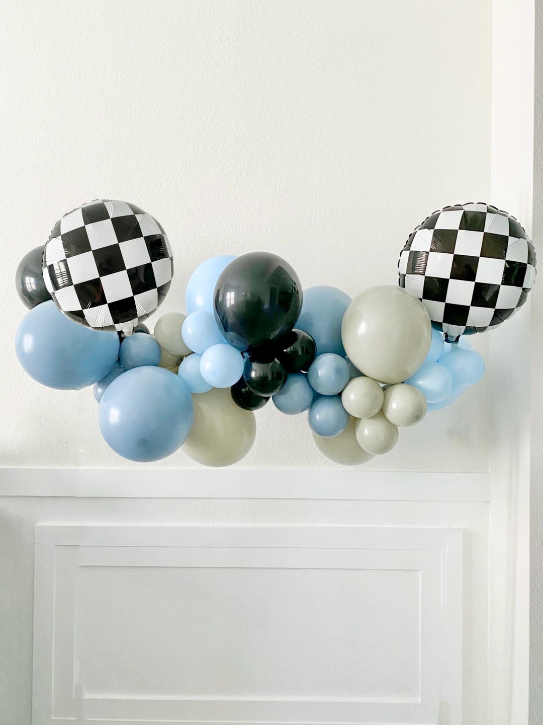 Race Car Balloon Garland Kit Two Fast Party Retro Race Car Party Rock N