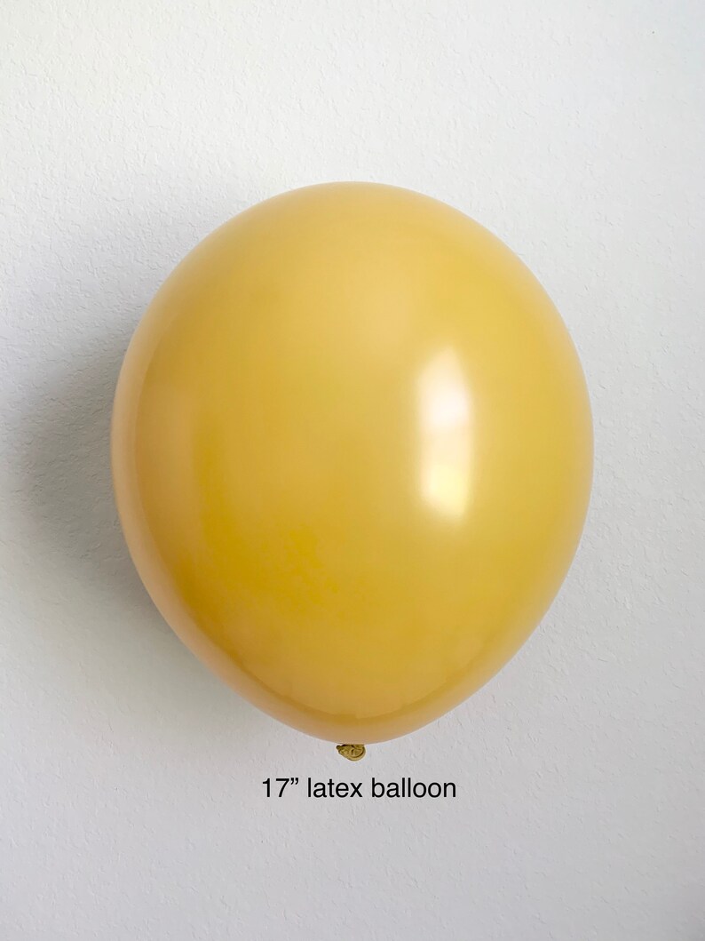 Mustard Latex Balloon Mustard 17 inch Balloons Mustard Yellow Etsy