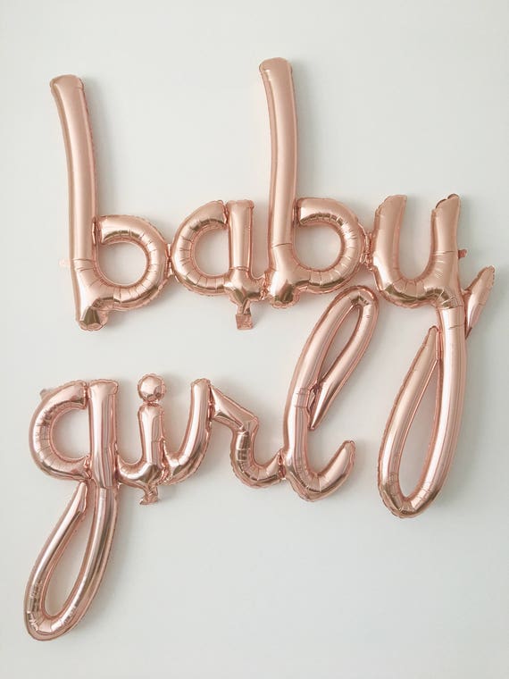 baby girl banners and balloons