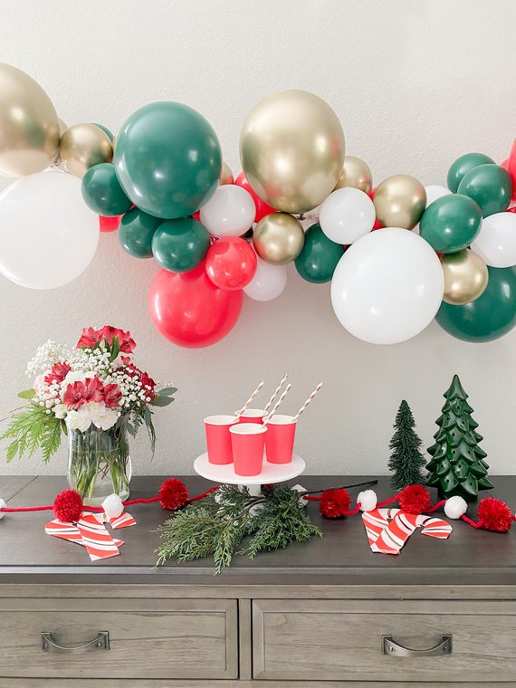 Christmas Balloon Garland Kit Red Green Balloons Christmas Party Holiday Party Balloons Ugly Sweater Party Cookie Exchange Party Friendsmas Il_570xn
