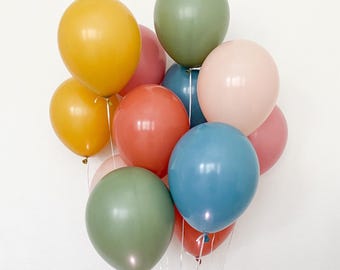 Boho Rainbow Balloon Pack: Burnt Orange, Mustard, Cameo, Sage