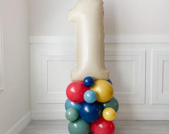 Rustic Balloon Tower Kit: Earth Tone Birthday Party Decor