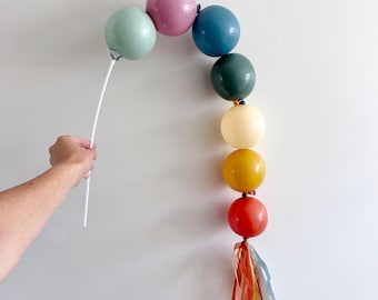 Boho Rainbow Balloon Wand DIY Kit: Party Decor, Favors, Birthday