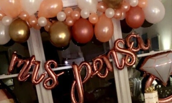 Baby Shower Decoration Engagement Party OH BABY Rose Gold Foil Letter Balloons