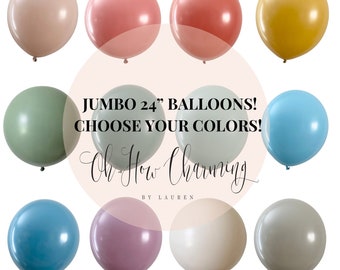 Jumbo 24" Boho Balloons | Choose Your Colors | Jumbo Balloons Boho Balloons Muted Neutral Balloons Baby Shower Bachelorette Bridal Shower