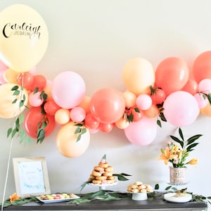 Blush Pink & Coral Balloon Garland Kit: DIY Party Decor