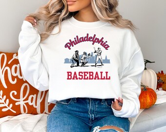 Philadelphia Baseball Sweatshirt Philly Baseball Sweatshirt Game Day Shirt Retro Philly Sports Sweatshirt Baseball Sweatshirt Philly Gift