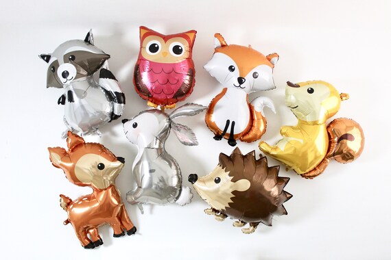 Woodland Animal Balloons Woodland Baby Shower Woodland Party Woodland Animal Party Woodland Bunny Deer Fox Owl Raccoon Squirrel Hedgehog Il_570xn