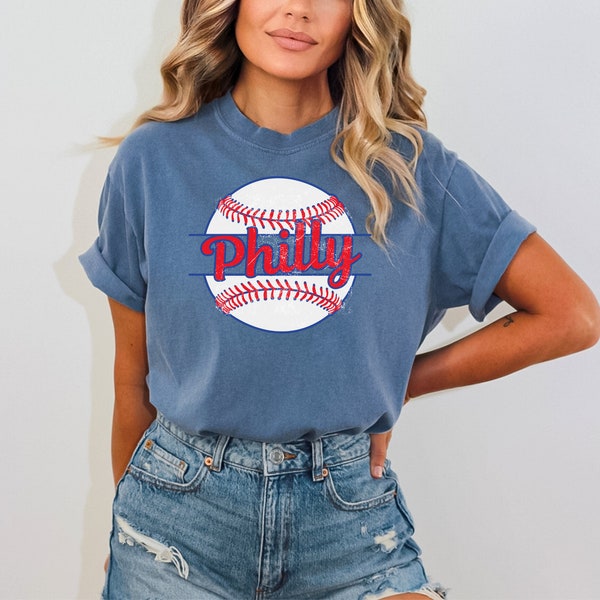 Philly Baseball Tshirt Comfort Colors® Philly Baseball Tee Shirt Game Day Shirt Retro Philly Sports Gift Baseball Philly Tee Shirt Cute