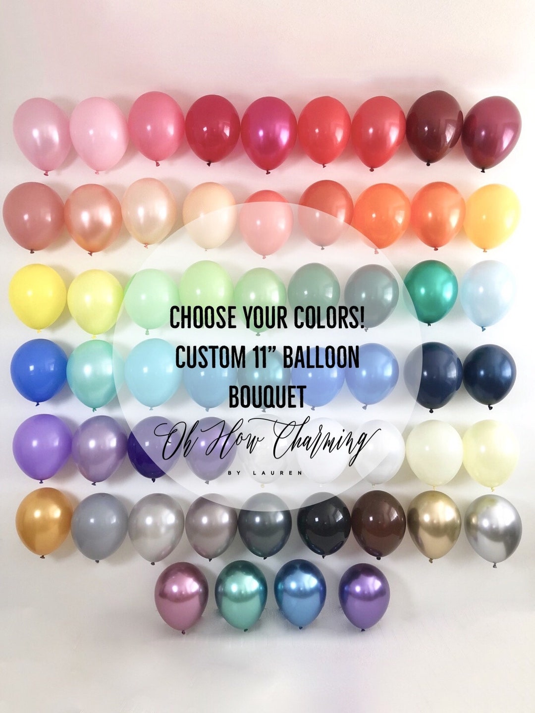 Latex Balloons Custom Color Bouquet Balloons Choose Your Color Balloons ...