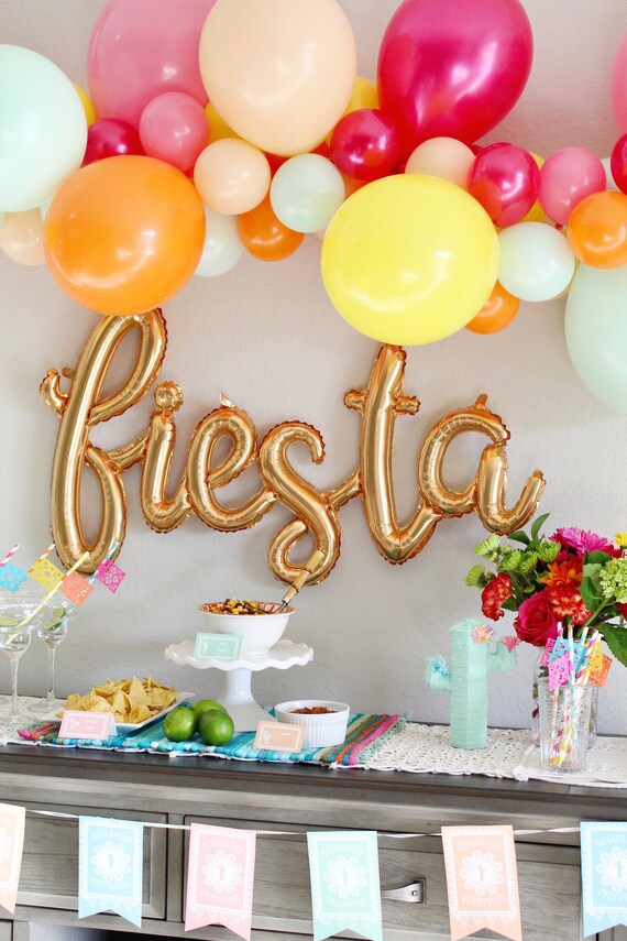 Balloon Garland Fiesta DIY Balloon Garland Kit Final Taco Bout a Baby Taco Bout Love Fiesta Party Taco Twosday Fiesta Balloons First Fiesta Il_570xn