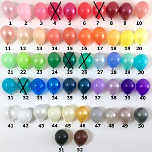 Latex Balloons Custom Color Bouquet Balloons Choose Your Color image 2