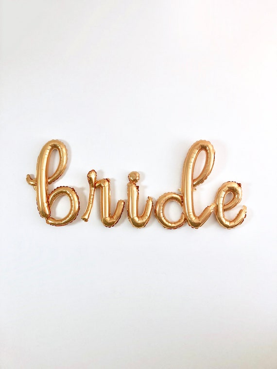 bride letter balloons