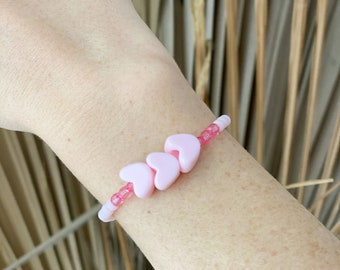 Party Favor Valentines Day Love Wood Chip Sile Bead Bracelet