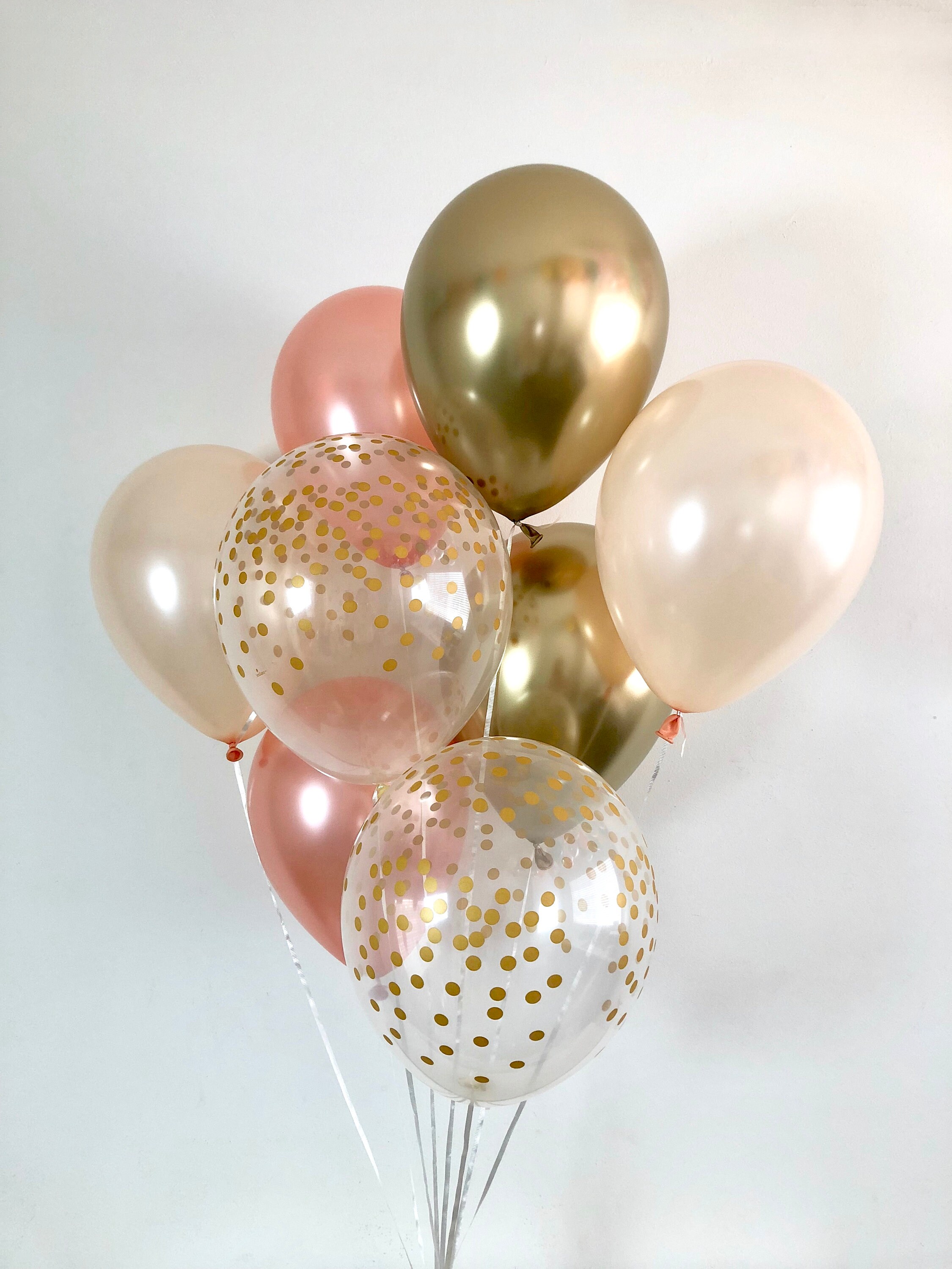 Wijzerplaat bekennen voering Rose Gold Chrome Gold Peach Gold Confetti Balloons Rose Gold - Etsy