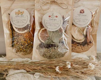 Fall Simmer Pot Kit: Dried Botanicals, Natural Home Fragrance