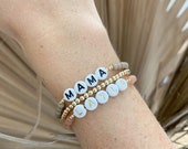 Personalized Bracelet | Christmas Gift for Her, Name Bracelets, Beaded Bracelets, Custom Beaded Bracelets, Mama Bracelet, Gift for Her Il_170x135