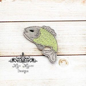 Fish Scales feltie design ITH embroidery design file