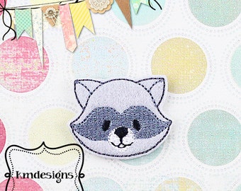 Woodland Raccoon  animal Digital ITH Feltie Embroidery Design File