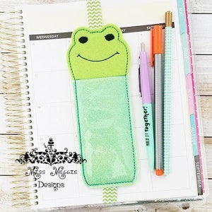 Kalender 2 Stift Halter Frosch ITH Stickerei Design-Datei