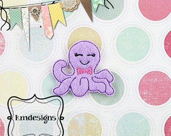 Bowtie Under the Sea Octopus Digital ITH Feltie Embroidery design file