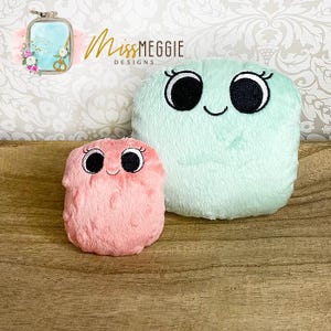 Big Eyes Marshmallow Cutie Stuffie 4 sizes ITH Embroidery Digital design file