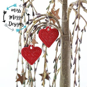 FSL Heart Charm/Earrings Embroidery Design