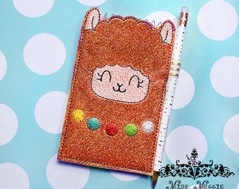 Lama 3x5" memo/anteckningsblock omslag ITH broderidesignfil