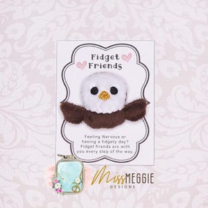 Ami anti-stress, animal de poche, aigle à tête blanche positif, oisillon, fichier de broderie numérique USA ITH