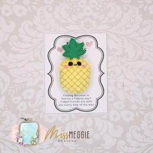 Fidget Friend, Worry Pet, Pocket, Positive Pineapple ITH Broderi Digital designfil