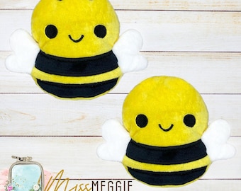 Wobble huggable Bumble Bee stuffie ITH Embroidery Digital design file