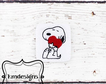 Doggy Love Valentine Day ITH feltie Embroidery design file