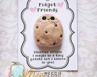 Fidget Friend, soucis d&#39;animal de compagnie, poche, fichier de conception numérique de broderie ITH positif de pomme de terre