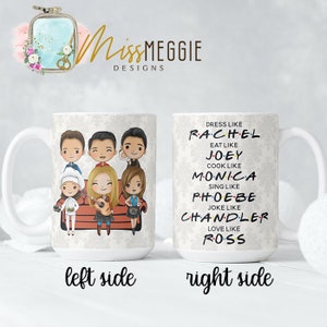 Friends,  Sublimation Mug Press Design, Digital PNG/JPG, Instant Download Mug Wrap Template 12oz and 15oz