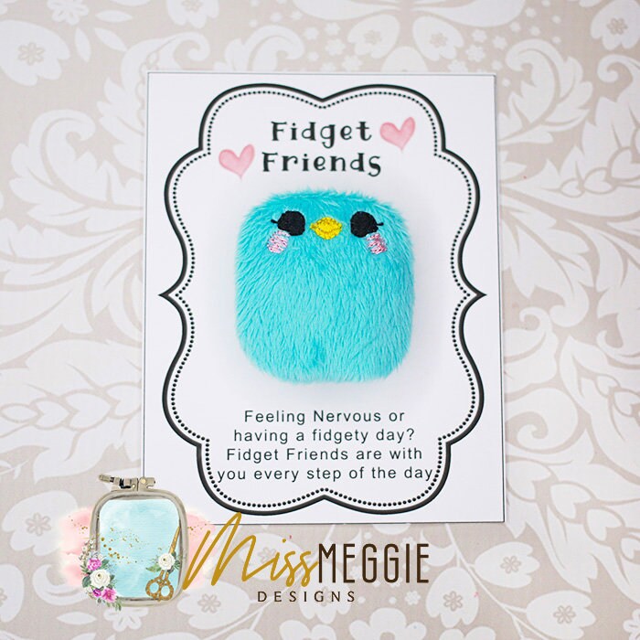 Fidget Friend, Worry pet, Pocket,  Bird  ITH Embroidery Digital design file