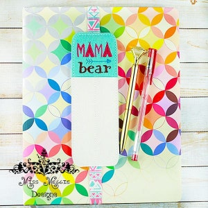Planer 2-Stift-Halter-Mama Bär ITH Stickerei-Design-Datei