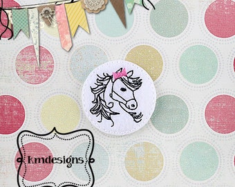 Horse Series 1 Redwork line art  Digital ITH  Feltie Embroidery Design File