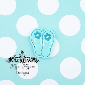 Summer Flip Flops feltie ITH Embroidery design file