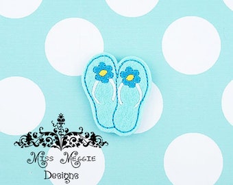 Summer Flip Flops feltie ITH Embroidery design file