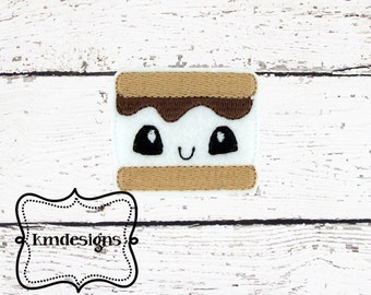 Sweet Chocolate Smore Marshmellow Feltie ITH Embroidery design file