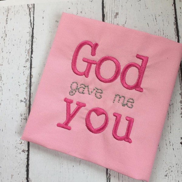 God game me you ITH Embroidery design file 4x4 hoop size only