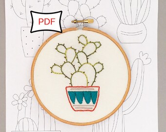 Cactus Embroidery Patterns • PDF Download