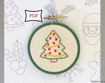 Christmas Ornaments Embroidery Pattern • PDF Download Christmas Holiday Embroidery Pattern