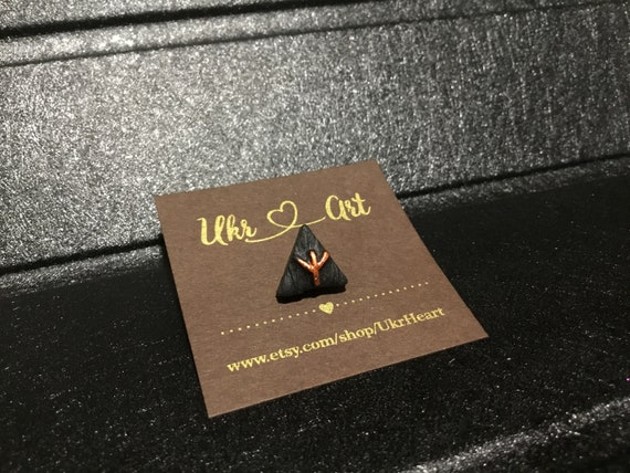 Algiz Rune Ohrring Keltische Rune Ohrstecker Einzelne Geist Etsy