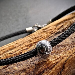 Thin simple bracelet for men and women Black silk cord bangle Everyday jewelry for son Minimalist bracelet for guy Casual style accessories
