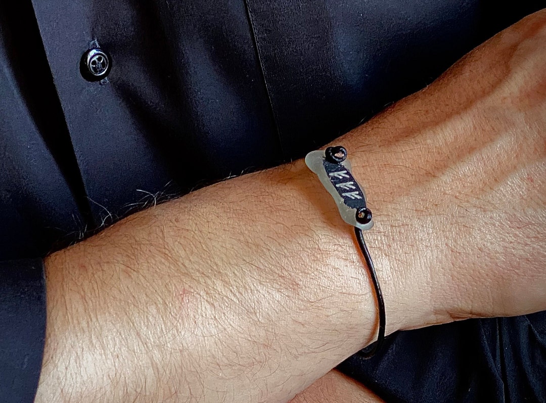 Men Runes Viking Lucky Wish Bracelet of Wealth and Abundance Simple ...