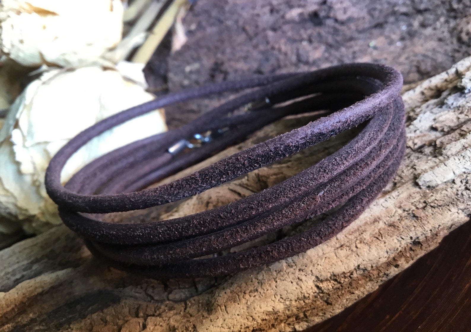 Two suede cord bracelets set Multi wrapped bracelet Natural Etsy