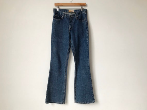 S/M 70s Flared Blue Denim Jeans